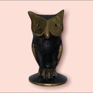 Mid-Century Walter Bosse Brass Owl figurine